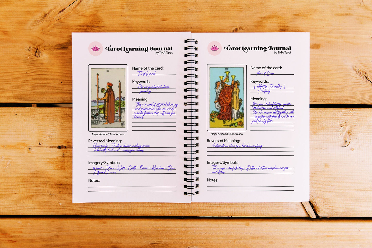 Tarot Learning Journal for Beginners